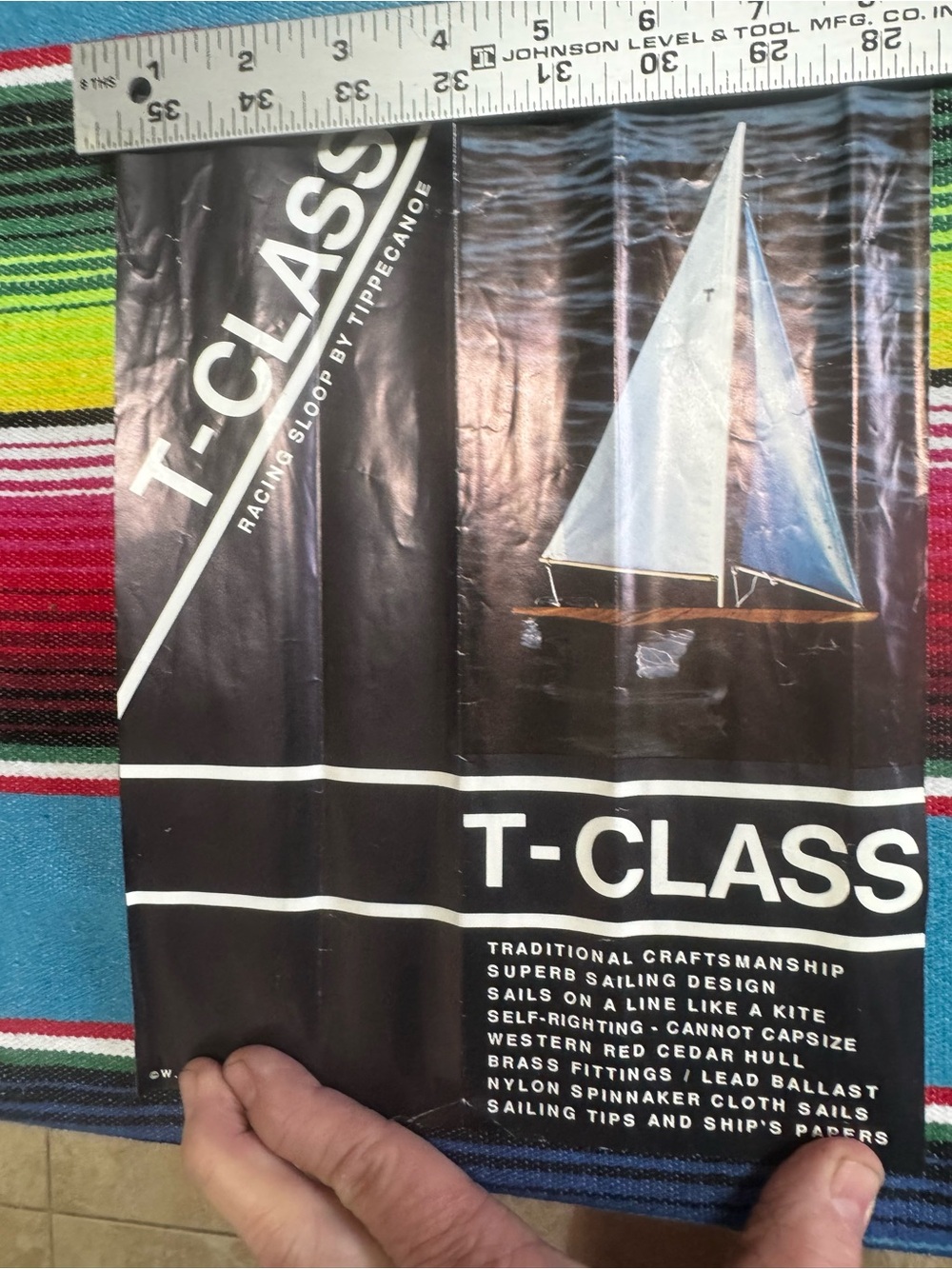 1987 T-CLASS racing sloop model kit by tippecanoe company sailboat boating race